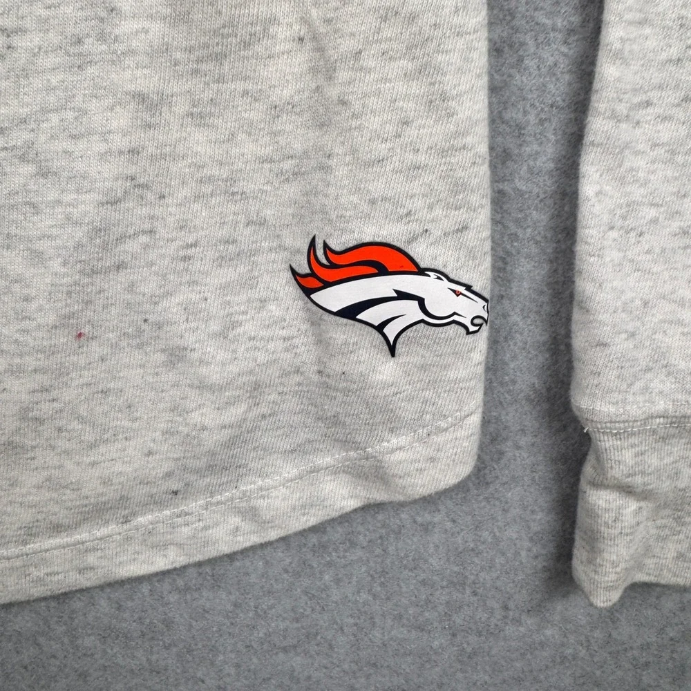 Denver Broncos Top Womens Large Gray NFL Nike Long Sleeve Tee Logo Football